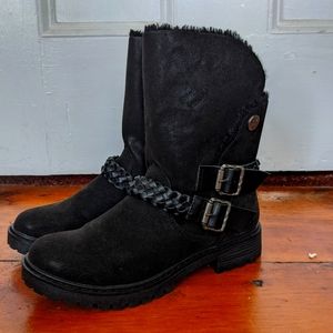 Blowfish Black Buckle Detail Booties